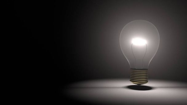 The 3d rendering of Close up image of light bulb - Photo, Image
