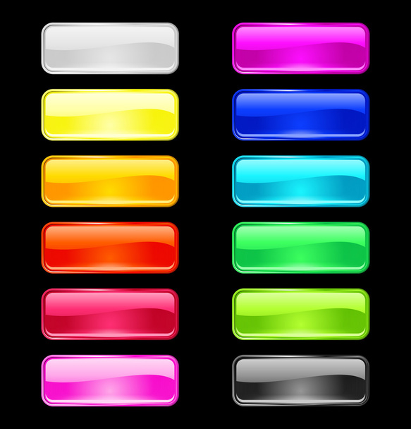 Vector popular color buttons for internet - Vektör, Görsel