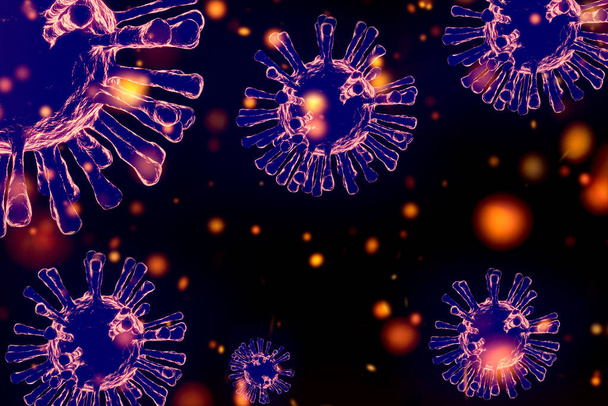 Virus 3d sfondo grafico astratto. Covid-19
. - Foto, immagini