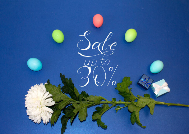 Holiday card, Easter banner with text - a discount of 30 per cent - Фото, зображення