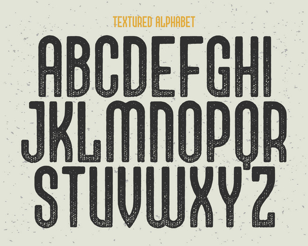Vintage typeface with dirty textured effect - Vector, Image