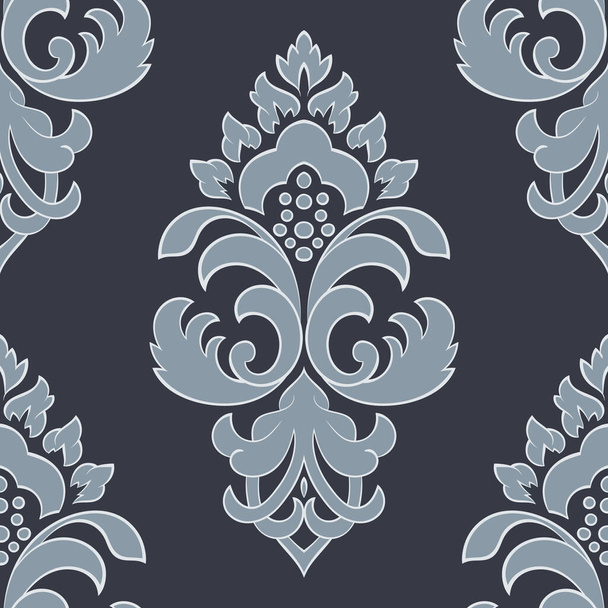 Vektor Damask bezešvé vzor prvek. Klasický luxusní staromódní damašek, královská viktoriánská hladká textura na tapety, textil, obaly. Nádherná květinová barokní šablona - Vektor, obrázek