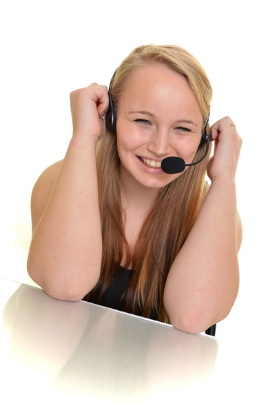 podpora telefonní operátor v headsetu - Fotografie, Obrázek