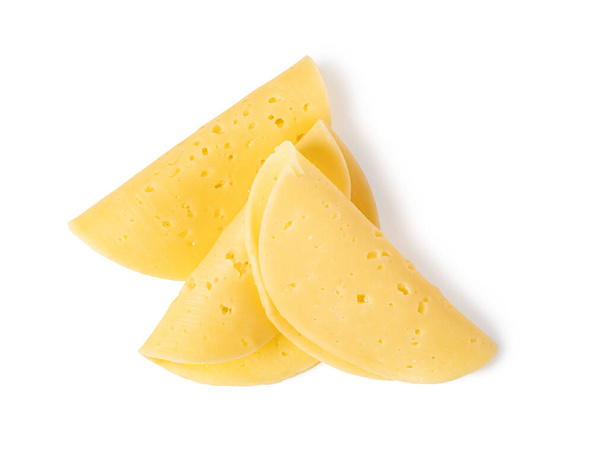 kaas segment geïsoleerd op een witte achtergrond - Foto, afbeelding