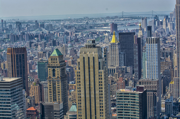 Красивый вид на небоскребы Манхэттена
. - Фото, изображение
