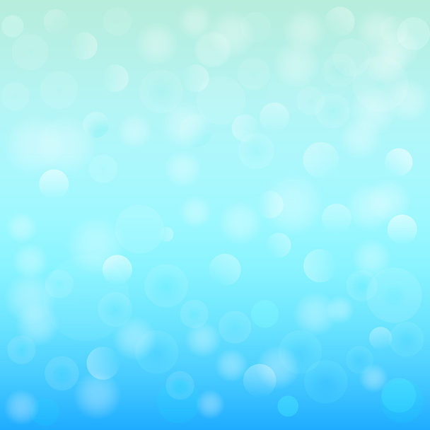 Blue bokeh abstract light background. Vector illustration. - Vektör, Görsel