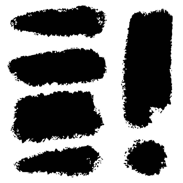 Set of vector brush strokes.Collection of vector brush hand drawn graphic element. grunge background. - Vector, Image