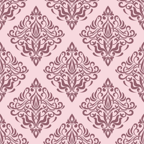 Vector damask seamless pattern background. Classical luxury old fashioned damask ornament, royal victorian seamless texture for wallpapers, textile, wrapping. Exquisite floral baroque template. - ベクター画像