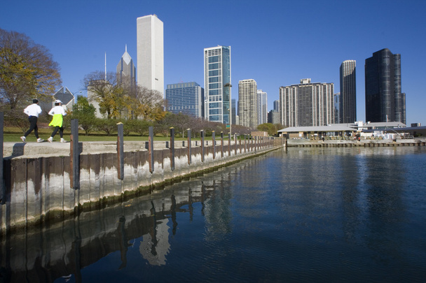 Jogging matinal à Chicago
 - Photo, image