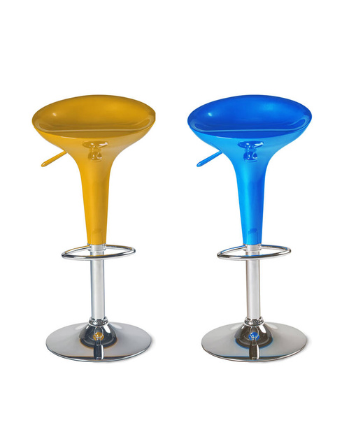 isolated bar color chairs - Photo, Image