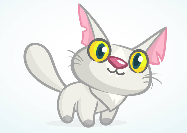 Cute and funny cartoon cat. Vector illustration - Vektor, obrázek