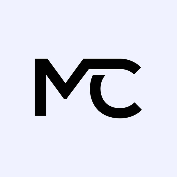 Αρχικό πρότυπο διανυσματικών δεικτών γραμμάτων MC. Αφηρημένη επιστολή MC λογότυπο Σχεδιασμός. Minimalist Συνδεδεμένο Γράμμα Trendy Business Logo Σχεδιασμός Διάνυσμα Πρότυπο. - Διάνυσμα, εικόνα