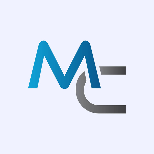 Modèle de vecteur de logo de lettre MC initial. Lettre abstraite MC logo Design. Modèle vectoriel de conception de logo d'entreprise tendance de lettre reliée minimaliste
. - Vecteur, image