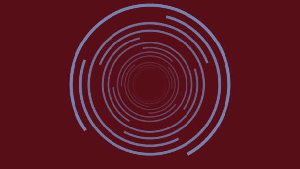 Mouvement circulaire. Animation abstraite des lignes circulaires tunnel
.   - Séquence, vidéo