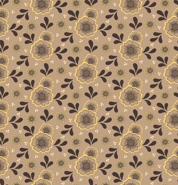 Vector flower seamless pattern background. Elegant texture for backgrounds. Classical luxury old fashioned floral ornament, seamless texture for wallpapers, textile, wrapping. - Vector, Image