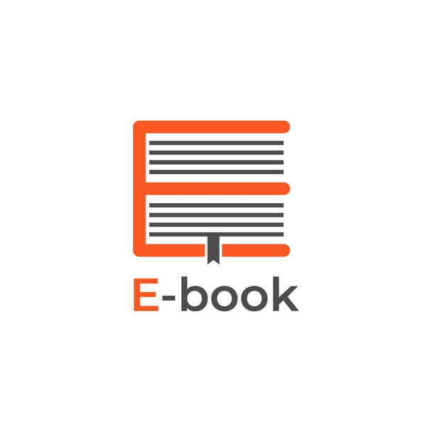 Book Logo Letter E Education. Flat Vector Logo Design Template Element - Vector, Image