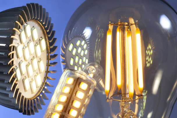 Abstract illuminated energy saving led lights - Photo, Image