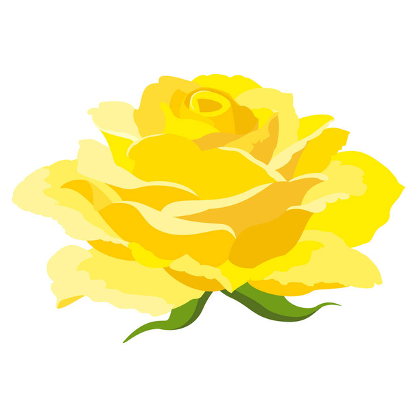 vector rose flower clip art on white isolated background - Vektor, kép