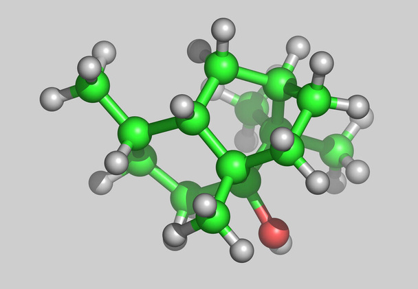 Modèle moléculaire de Patchouli avec atomes
 - Photo, image