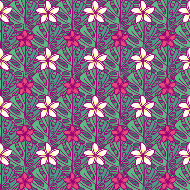 vector tropical plants seamless pattern clip art - Vector, Image