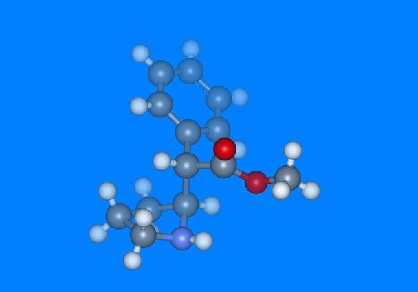 Modelo molecular de ritalina com átomos
 - Foto, Imagem