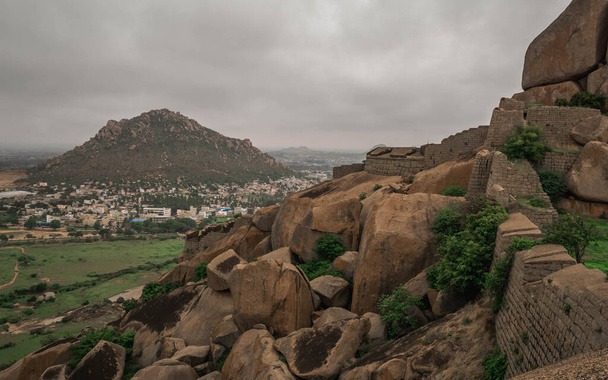 built in rocky terrain Chitradurga Fort - Photo, Image