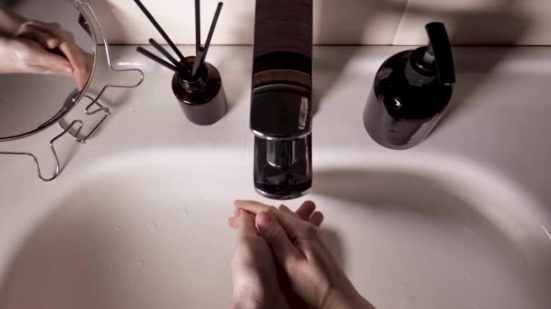 Washing Your Hands In The Sink - Footage, Video