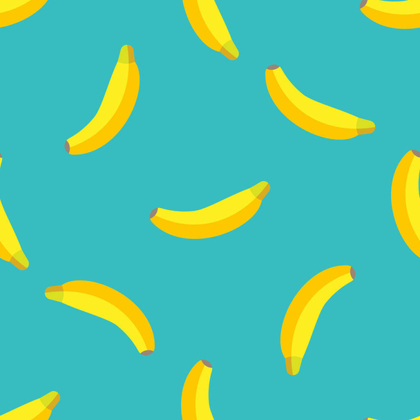 Απρόσκοπτη μοτίβο με μπανάνες σε μπλε φόντο - Διάνυσμα, εικόνα