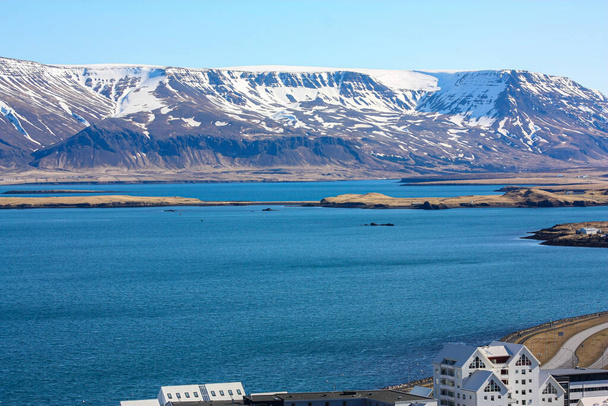 Η πανοραμική θέα της πόλης. Ρέικιαβικ, Ισλανδία - Φωτογραφία, εικόνα