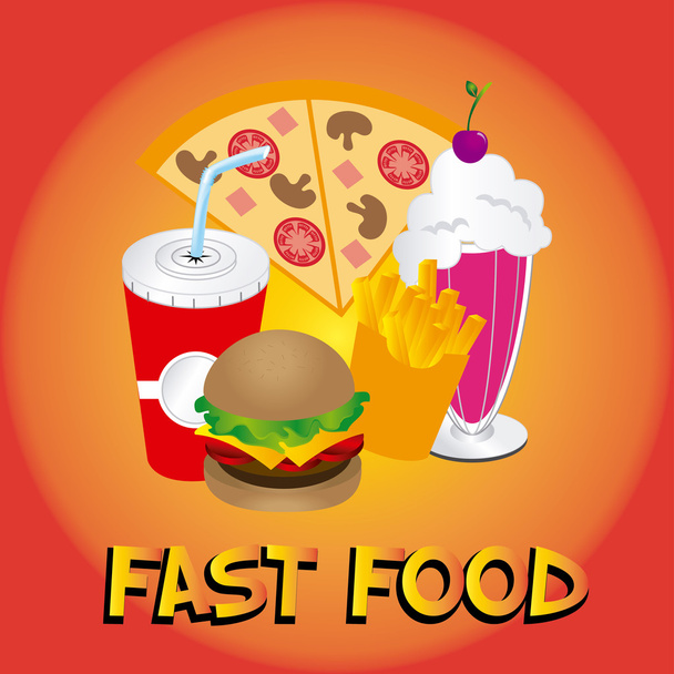 Fastfood - Vector, afbeelding