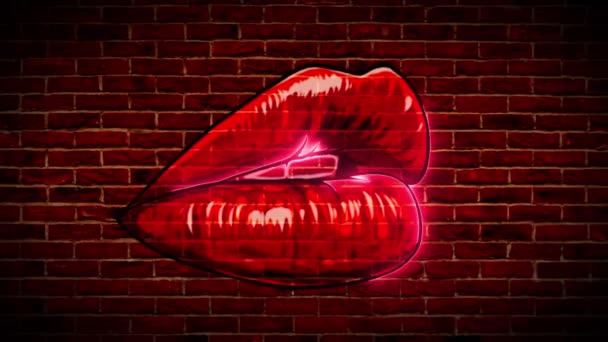 Duvardaki ışıklı öpücük işareti videosu - Video, Çekim