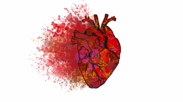 Animation eines Herzens mit Fleckenvideo - Filmmaterial, Video