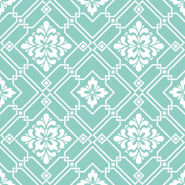 Vector damask seamless pattern background. Classical luxury old fashioned damask ornament, royal victorian seamless texture for wallpapers, textile, wrapping. Exquisite floral baroque template. - Vector, imagen