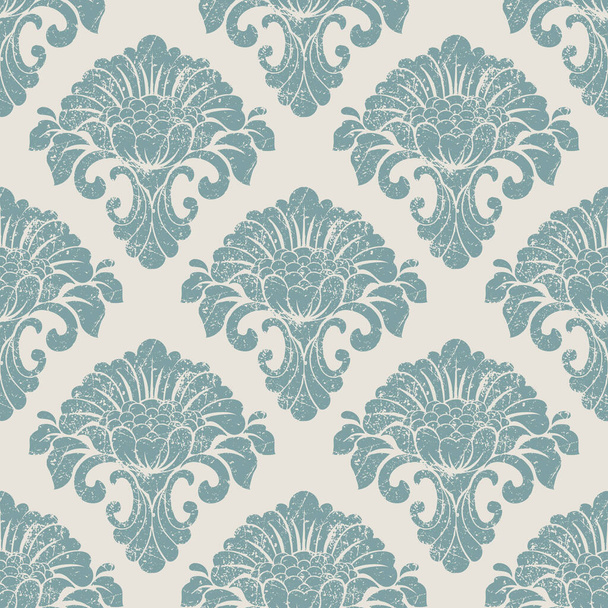 Vector damask seamless pattern background. Classical luxury old fashioned damask ornament, royal victorian seamless texture for wallpapers, textile, wrapping. Exquisite floral baroque template. - Vector, Image