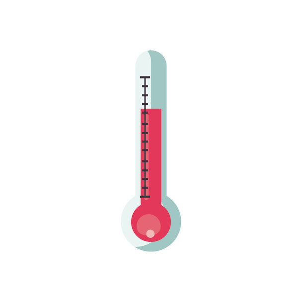 Thermometer flat style icon vector design - Vector, Image