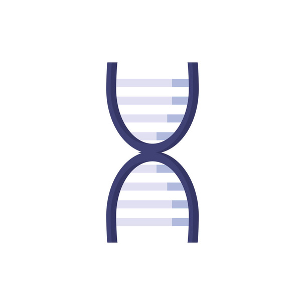 隔離されたDNA構造フラットスタイルのアイコンベクトルデザイン - ベクター画像