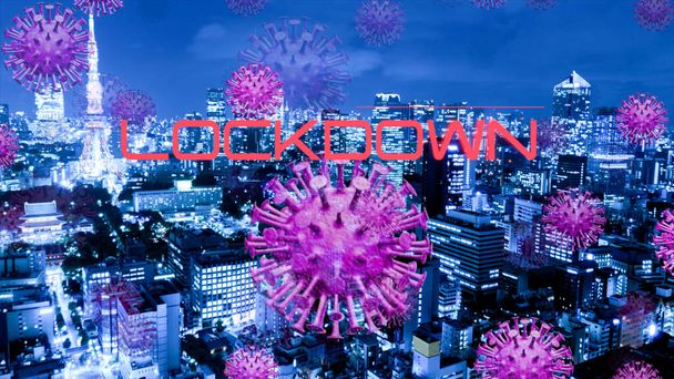 Concept of urban city lockdown due to coronavirus crisis. - Photo, Image