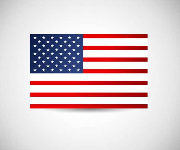 Vektorbild der amerikanischen Flagge, USA-Symbol, Hintergrund zum Unabhängigkeitstag - Vektor, Bild