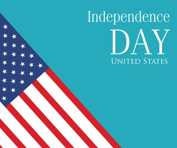 vector image of american flag, USA United States symbol, Independence day background - Vector, Image