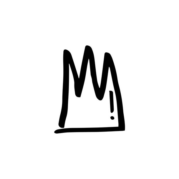 hand drawn vector doodle crown illustration.logo design element illustration isolated on white background - Vector, Image