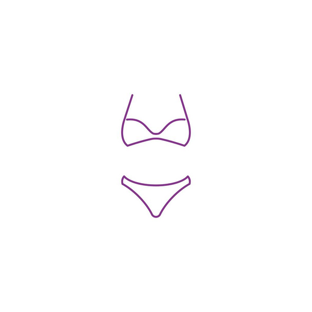 Bikini icono traje de verano vector de diseño
 - Vector, imagen