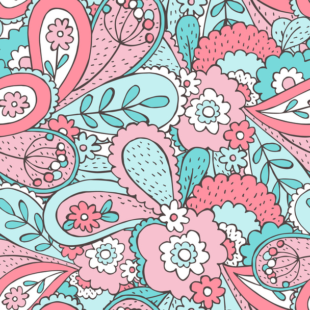 Seamless abstract floral background - Vektor, kép