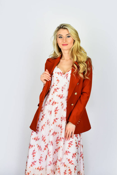 Country style summer collection. Fashion portrait pretty woman. street style concept. spring fashion trend. beautiful female clothing. woman trendy fashion clothes. Refresh your wardrobe - Zdjęcie, obraz
