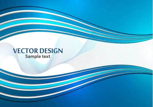 Bright color elegant lines abstract waves. Element of modern business design. Vector illustration. - Vektor, Bild