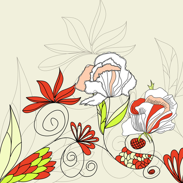 Template for decorative card - Vector, afbeelding