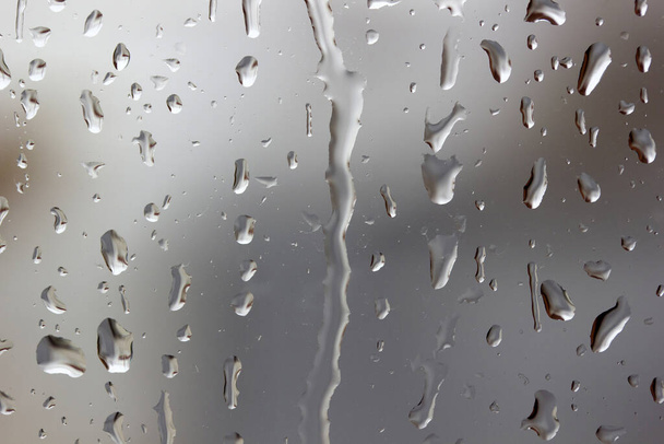 raindrops on glass texture abstract background - Photo, Image