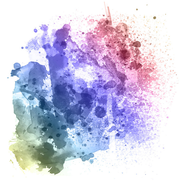 Aquarel textuur achtergrond met een kleurrijke overlay - Vector, afbeelding