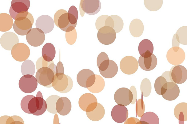 Abstract minimalist brown illustration with circle and ellipses useful as a background - Photo, Image