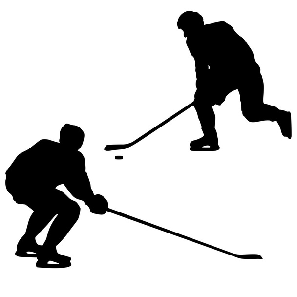 Joueurs de hockey sur glace. Illustration vectorielle - Vecteur, image