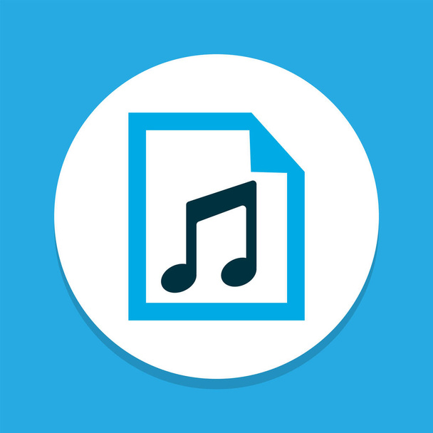 File icon farbiges Symbol. Premium-Qualität isolierte Playlist-Element im trendigen Stil. - Foto, Bild